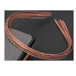 WOMELF 50 Stück 1,2 mm 1,5 mm Rohkupfer-Silber-Metalldraht-Stirnbänder for DIY-Perlen-Haarbänder, schlichte Haarreifen for Handarbeit (Color : Raw Copper, Size : 1.5mm) von WOMELF