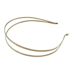 WOMELF 5PCS 3mm Doppel Draht Haar Stirnbänder for Frauen Mädchen Zwei Kreise Metall Haar Hoops DIY Krone Haarband (Color : Golden) von WOMELF