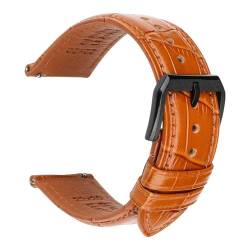 WOMELF Weiches Kalbsleder-Uhrenarmband, 22 mm, 20 mm, Schnellverschluss, Smartwatch-Armband, Herren- und Damen-Leder-Uhrenzubehör (Color : Light Brown B, Size : 21mm) von WOMELF