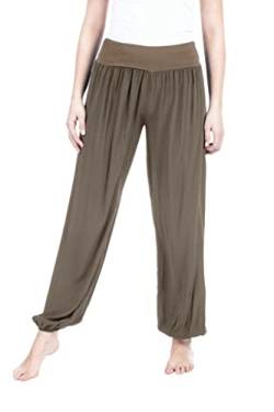 U&F Damen Sommer und Winter Haremshose | Frühling Herbst Boho Lässig Elastisch Casual Sport Festival Hippie Hose Aladinhose Jogginghose Pumphose Umstandshose Sommerhose fangoscuro Größe: S von WOMEN'S WEAR U&F FASHIONSTORE