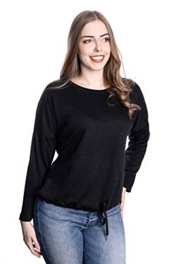 WOMEN'S WEAR U&F FASHIONSTORE U&F Damen Sweatshirt | Shirt für Freizeit und Homewear | Lässiger Pullover mit Rundhalsausschnitt Schwarz Grösse L von WOMEN'S WEAR U&F FASHIONSTORE