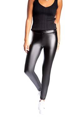 WOMEN'S WEAR U&F FASHIONSTORE U&F Leder Look Leggings mit flauschigem Innenfutter | Modische Kunstlederhose | Perfekte Bundhöhe | PU Leggings | Lacklederhose | von WOMEN'S WEAR U&F FASHIONSTORE