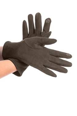 WOMEN'S WEAR U&F FASHIONSTORE U&F Touchscreen Handschuhe Damen mit flauschigem Innenfutter | Wärmende Fingerhandschuhe mit Touchfunktion khaki von WOMEN'S WEAR U&F FASHIONSTORE