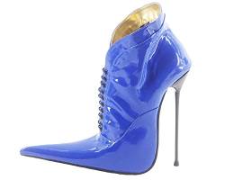 WONDERHEEL Damen Pointed Toe Kurzschaft Stiefel Blau 40 EU von WONDERHEEL
