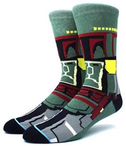 WOO GIRL Idol Socken - Darth Vader / R2D2 / Storm Trooper - Zuhause und als Hinkucker unterwegs für Star Wars Fans - Größe 37-45 (MANDALORIAN) von WOO GIRL