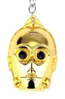 Schlüsselanhänger aus Metall mit Ring- für Fans der Star Wars Saga (C3PO) von WOO LANDO