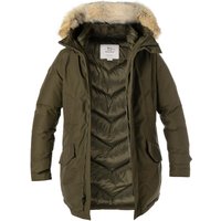 WOOLRICH Herren Daunenparka grün Baumwolle unifarben von WOOLRICH