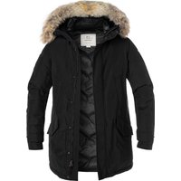 WOOLRICH Herren Daunenparka schwarz Baumwolle unifarben von WOOLRICH