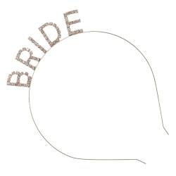 WOONEKY 1Stk Buchstabe Stirnband haarschmuck graceling geschen bride Kopfbedeckungen für Bräute Hochzeit Strass Braut Stirnband Strass-Haarband klassisch Haarteil weiblicher Gast von WOONEKY