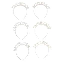 WOONEKY 6 Stk alles zum geburtstag stirnband hochzeitshaar schmuck wedding hair accessories Haarschmuck Haarband mädchen geburtstag stirnband Kopfschmuck zum Geburtstag Geburtstagshut von WOONEKY