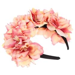 WOONEKY Stirnband Blumenkopfschmuck Blumenstirnband Dekoratives Stirnband Stirnbänder Für Den Haaraccessoires Blumen-haarschmuck Blumenkrone Europa Stoff Braut Abschlussball von WOONEKY