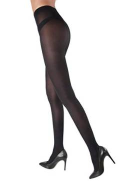 WOOTI TIGHTS Mikrofaser-Strumpfhose CALZONE 70 den, Schwarz, Größe L, Weich, Warm, Komfortabel, Mikrofaser, Beständing, Deck, Xl von WOOTI TIGHTS