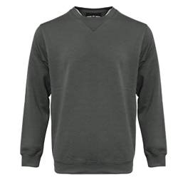 WORK IDEA Männer Crewneck Sweatshirt Arbeitskleidung Pullover Herren Basic Arbeitspullover (Grau,XL) von WORK IDEA