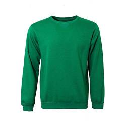 WORK IDEA Männer Crewneck Sweatshirt Arbeitskleidung Pullover Herren Basic Arbeitspullover (Grün,L) von WORK IDEA