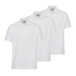 WORXWEAR 3er Set Herren Poloshirt Workwear Basic im Vorteilspack Berufskleidung der Marke, Größe:M, Farbe:Weiß von WORXWEAR