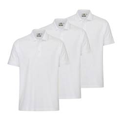 WORXWEAR 3er Set Herren Poloshirt Workwear Basic im Vorteilspack Berufskleidung der Marke, Größe:XL, Farbe:Weiß von WORXWEAR
