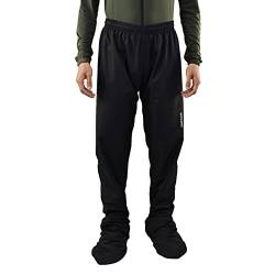 WOSAWE Regenhose Herren Damen wasserdichte Radfahren Wanderhose Atmungsaktiv Leichte Überziehhose Winddicht Trekkinghose (Schwarz, M) von WOSAWE