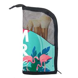 Make-up Pinsel Organizer Tasche mit 12 Make-up-Pinseln,Sommer mit Strand Kareto,Tragbarer Make-up-Pinselhalter Set Koffer von WOSHJIUK