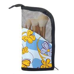 Make up Tasche klein,Make up Reisetasche,Schmetterlinge Blumen bunt,Make up Organizer Tasche von WOSHJIUK