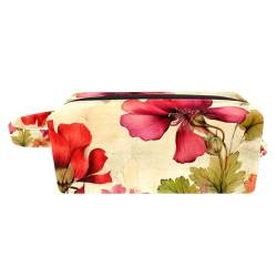 Make up Taschen Organizer,Kosmetiktaschen für Frauen,Weinlese Sommer Weinlese Blumen,kleine Make up Tasche von WOSHJIUK