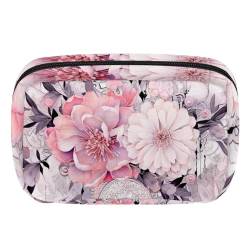 Make up Taschen für Damen,Kulturbeutel für Herren,Kirschblüte rosa,Reise Kosmetiktasche von WOSHJIUK
