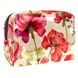 Reise Kulturbeutel,kleine Make up Tasche,Weinlese Sommer Weinlese Blumen,Make up Taschen für Frauen von WOSHJIUK