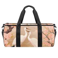 Reisetasche,Herren Sporttasche,Damen Sporttasche,Blumenkran Fuji im japanischen Stil,Sporttasche von WOSHJIUK