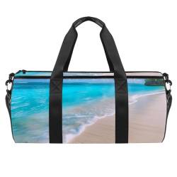 Reisetasche,Herren Sporttasche,Damen Sporttasche,tropisches Sandstrand Meer,Sporttasche von WOSHJIUK
