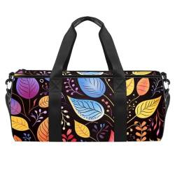 Sporttaschen für Damen,Reisetasche für Reisen,Blütenpflanze Blätter,Sporttasche für Herren von WOSHJIUK