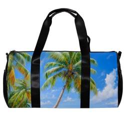 Sporttaschen für Damen,Reisetasche für Reisen,Tropische sandstrandpalme,Sporttasche für Herren von WOSHJIUK