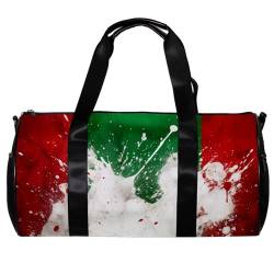 Sporttaschen für Damen,Reisetasche für Reisen,Vintage aquarell Italien Flagge,Sporttasche für Herren von WOSHJIUK