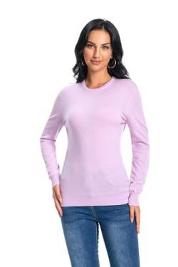 WOSICA Women's 100% Pure Cashmere Long Sleeve Crew Neck Sweater(Taffeta M) von WOSICA