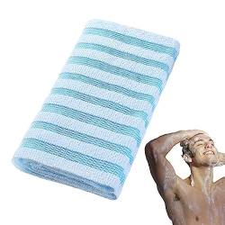 Körperpeeling-Handtuch – Scrub Back Body Towel | Tragbarer Peeling-Waschlappen mit guter Flexibilität für Geburtstag, Männer, Frauen, Dusche von WOTEG