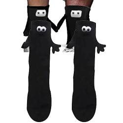 Lustige Magnetische Saugnapf-3D-Paar Socken - Lustige Socken Für Frauen Männer - Unisex Lustiges Paar Halten Hände Socke Für Paar - Paar Hält Händchen Socken, Magnetische Hand Hält Mittelrohr Süß von WOTEG