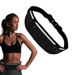 Sport-Gürteltasche,Handy-Gürteltasche mit Kopfhörerloch | Jogging-Workout-Wander-Hüfttasche für Handys, Geldbörsen, Reisepass, Schlüssel, Taschentücher Woteg von WOTEG