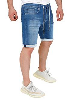 WOTEGA Coole Jeans Hosen Jogging Shorts Sommer Kurze Hose Herren Baumwolle Jean Men Sweathose kurz Short Diego, Blau (Ensign Blue 194026), W29 von WOTEGA