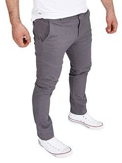 WOTEGA Glenn - Chino Hose Herren - Graue Chinohose Slim Fit - Männer Stretch Chinojeans, Grau (Iron Gate 193910), W34/L30 von WOTEGA