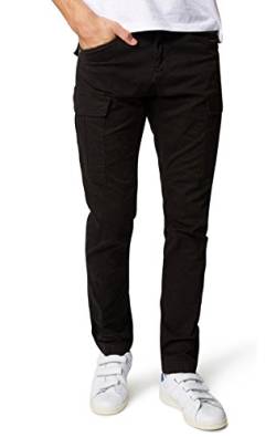 WOTEGA Herren Cargohose Chino Cargo Hose Daryl, Black (4008), W30/L34 von WOTEGA