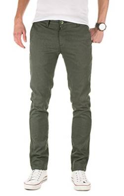 WOTEGA Herren Chino Hose Allen - Chinohose Skinny Fit - Gemustert, Khaki (Climbing IVY 190307), W30/L32 von WOTEGA