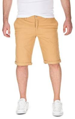 WOTEGA Herren Chino Shorts Bermuda Beige Hose Alex Kurze Gelb Short Maenner Hosen Sommer Stretch Capri Hose Slim, Sand (14928), W33 von WOTEGA