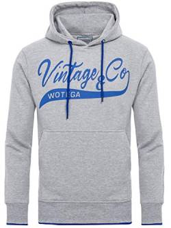 WOTEGA - Herren Hoodie WT Star - Grauer Kapuzenpullover - Männer Sweater Mit Kapuze, Grau (Mirage Gray 154703), XL von WOTEGA