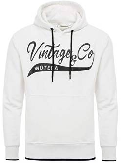 WOTEGA Herren Hoodie WT Star - Kapuzenpullover Weiß - Winter Pulli - Sweater Für Männer - Sweatshirt, Weiß (Bright White 110601), L von WOTEGA