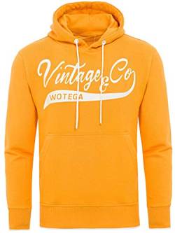 WOTEGA Herren Hoodie WT Star - Orange Kapuzenpullover Für Männer - Herren Sweatshirt Mit Tasche, Orange (Butterscotch 151147), 4XL von WOTEGA