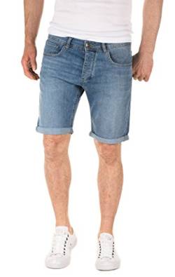 WOTEGA Herren Jeans Shorts Robin - Maenner Jeanshorts - Blaue Kurze Denim Hose - Männer Sommer Bermuda kurzehose, Blau (Copen Blue 184024), W33 von WOTEGA