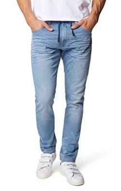 WOTEGA Herren Jeans Tim - Skinny Fit Jeans - Bund mit Gummizug, Light Blue Used (422), W34/L34 von WOTEGA