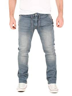 WOTEGA Herren Sweathose in Jeansoptik Slim-Fit Joshua, Grau (Turbulence Grey 4215), W29/L34 von WOTEGA