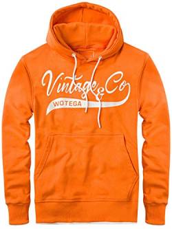 WOTEGA Herren Sweatshirt WT Star - Winter Hoodies für Männer - Sweater Orange - Kapuzen Pulli Herren, Orange (orange Peel 161359), XL von WOTEGA