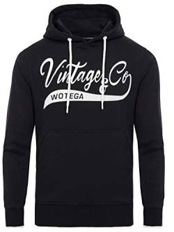 WOTEGA Hoodie Herren WT Star - schwarzer Kapuzenpullover - Hoodies Winter Pulli - Sweater Männer - Sweatshirt, Schwarz (Black 194008), L von WOTEGA