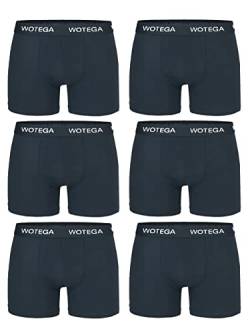 WOTEGA Joe - 6er Pack Unterhosen Männer - Basic Herren Boxershorts - Baumwoll Unterhosen - Herrenunterwäsche, Grau (Castlerock 180201), 3XL von WOTEGA