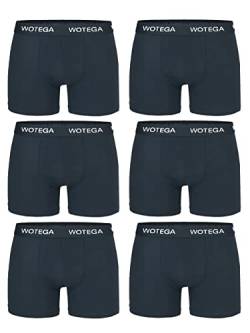 WOTEGA Joe - 6er Pack Unterhosen Männer - Basic Herren Boxershorts - Baumwoll Unterhosen - Herrenunterwäsche, Grau (Castlerock 180201), XS von WOTEGA